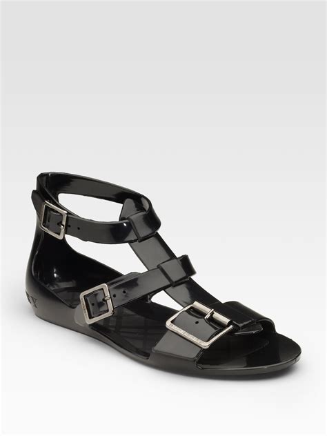 burberry sandals black